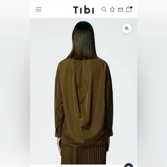 Tibi Italian Sporty Nylon Cowl Neck Top - Picture 10 of 13